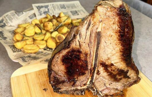 Fiorentina alla piastra con patate al burro