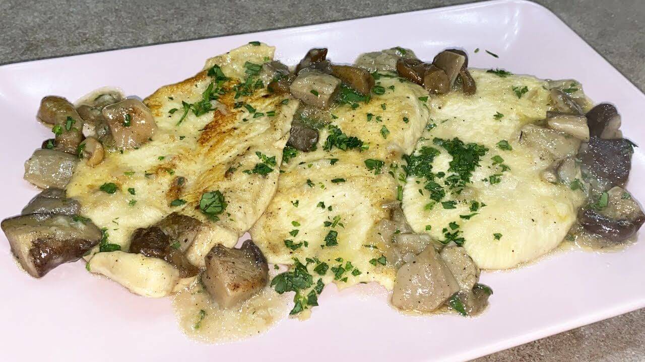 Scaloppine di pollo ai funghi