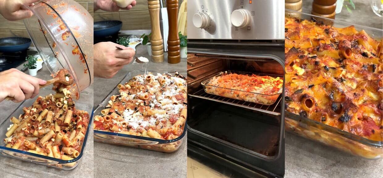 Pasta al forno con melanzane e provola affumicata