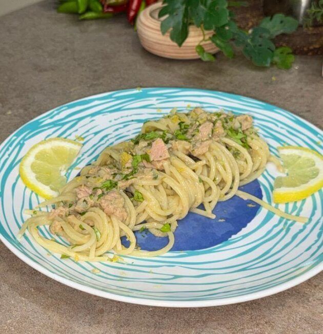 Spaghetti al tonno tutto a crudo