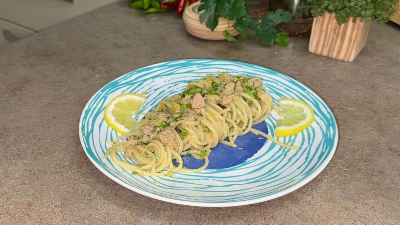 Spaghetti al tonno tutto a crudo