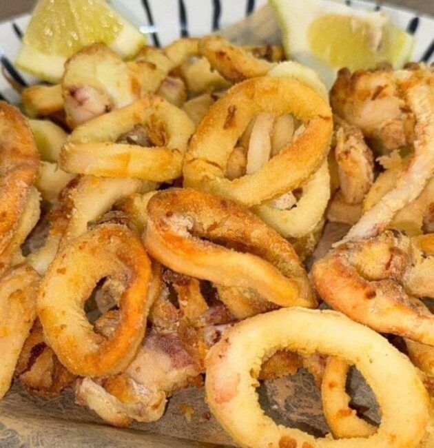 Calamari croccanti in friggitrice ad aria
