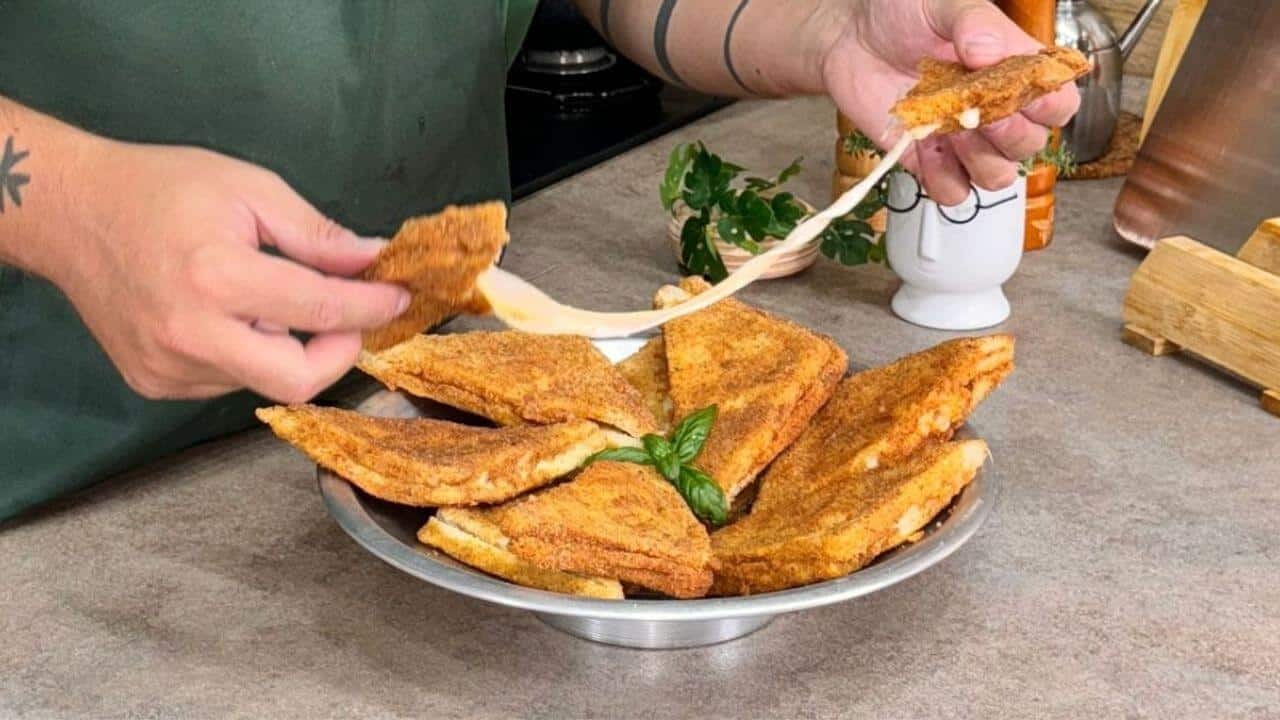 Mozzarella in carrozza con mortadella