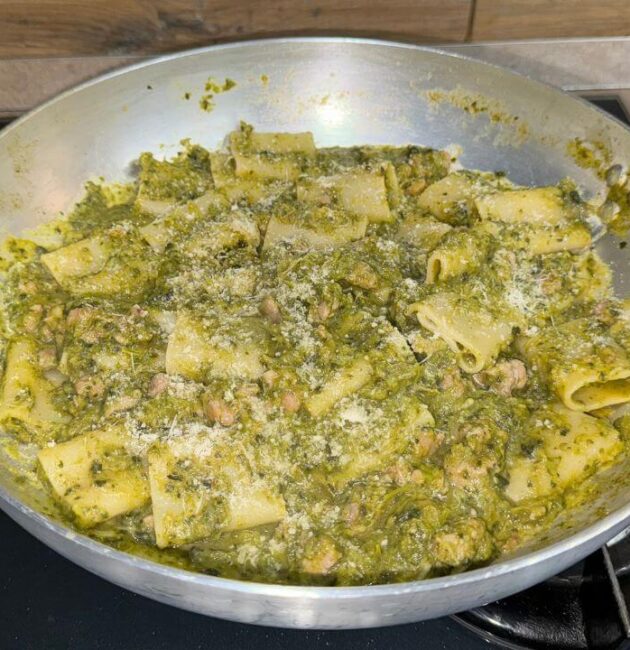 Paccheri verza e salsiccia