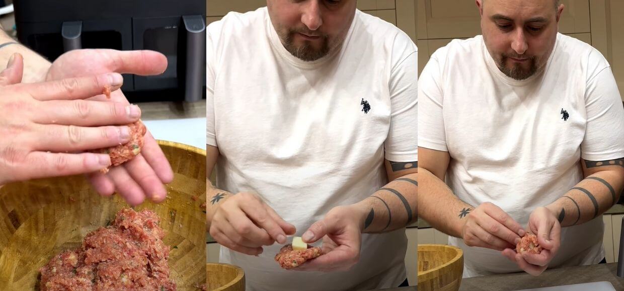 Polpette senza olio in friggitrice ad aria