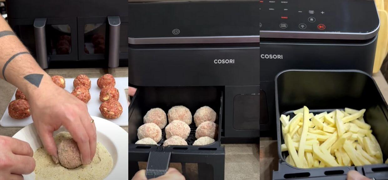 Polpette senza olio in friggitrice ad aria