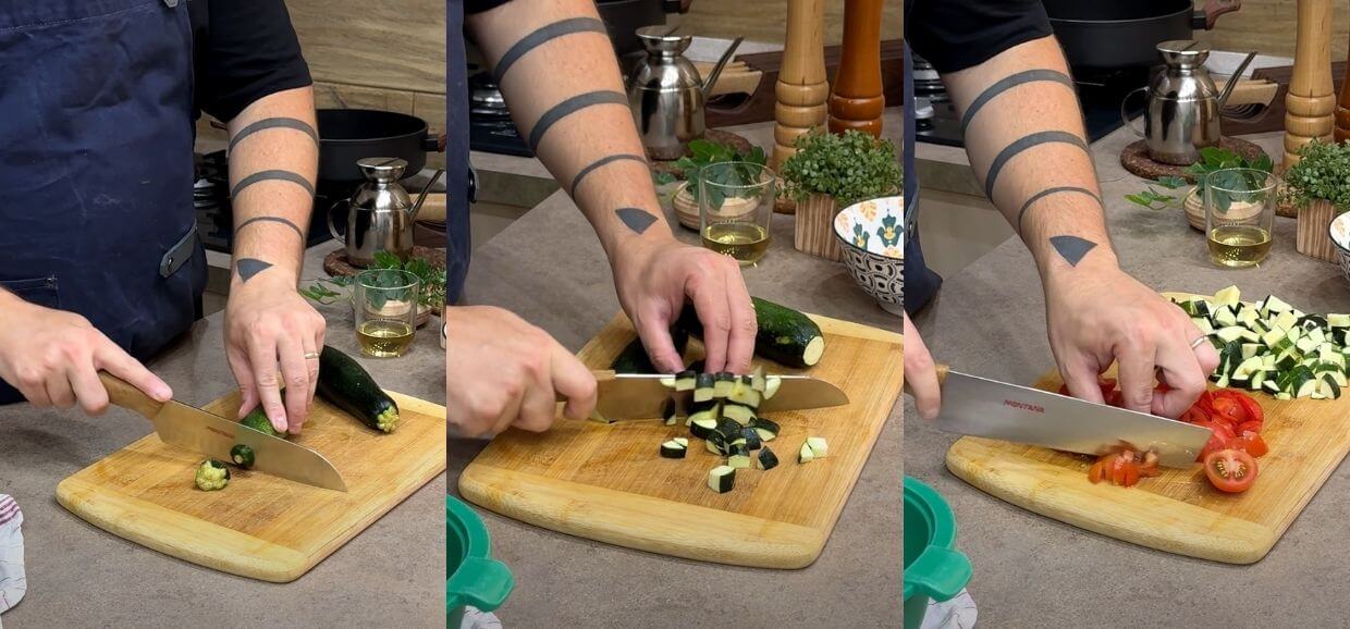 Zucchine e pomodorini in agrodolce