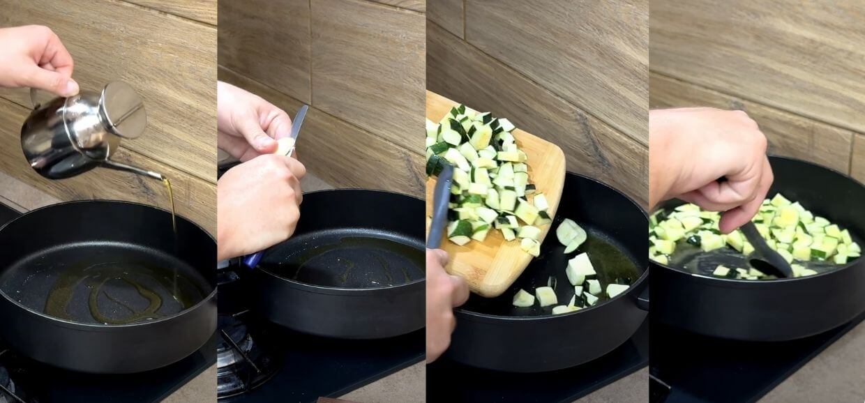 Zucchine e pomodorini in agrodolce