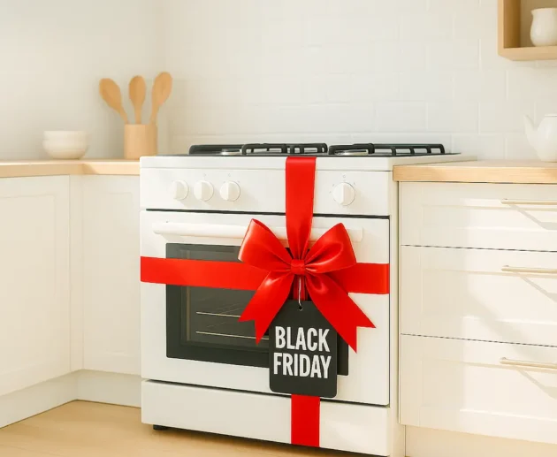 Cucina acquistata per il black friday in ambiente chiaro e luminoso