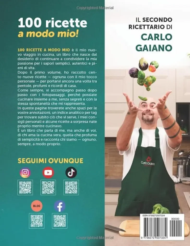 Disponibile il nuovo ricettario di Carlo Gaiano: un libro per tutti!