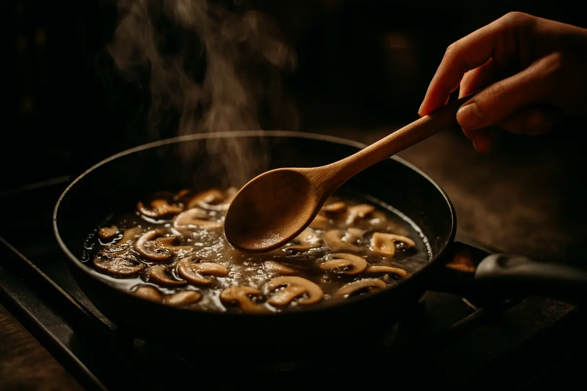 funghi che rilasciano acqua in padella, errore di cottura comune