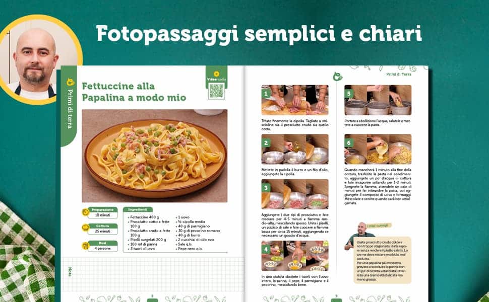 Anteprima fotopassaggi illustrati in modo chiaro e semplice nel nuovo libro di Carlo Gaiano: il ricettario "100 ricette a modo mio"