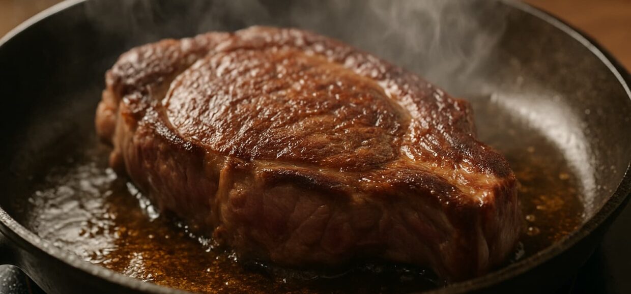 Il momento in cui la carne dovrebbe dorare… ma rilascia acqua.