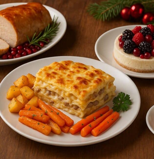 Menù di Natale economico ma scenografico: idee per antipasti, primi, secondi e dolci che fanno scena senza spendere troppo. Ricette facili, eleganti e piene di gusto.