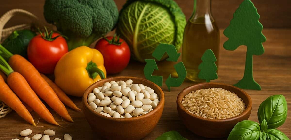 Alimentazione e sostenibilità: come mangiare bene rispettando l’ambiente. Consigli pratici su stagionalità, prodotti locali, sprechi, carne, pesce e cucina consapevole.
