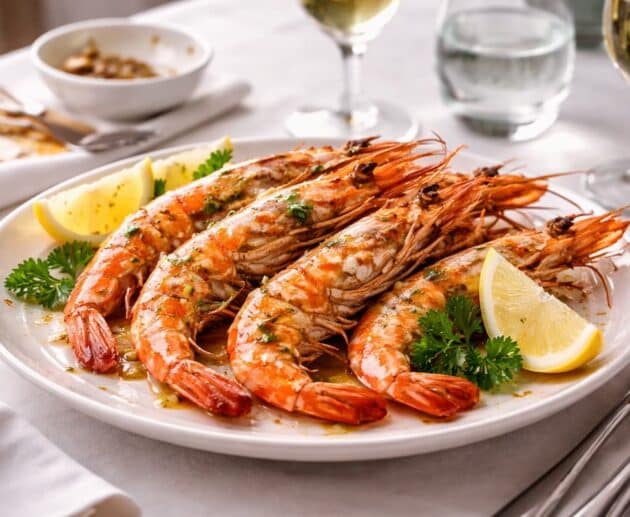 Come si mangiano i gamberoni a tavola? Guida pratica tra galateo, mani o posate, errori da evitare e consigli per non sentirsi in imbarazzo.