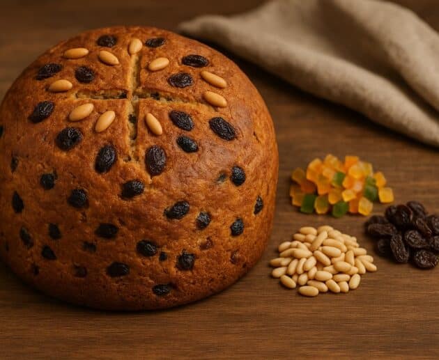 Pandolce Genovese: la storia del pane della fortuna. Origini, simboli, significato di uvetta, semi e canditi, tradizioni familiari e la ricetta più antica del Natale ligure.