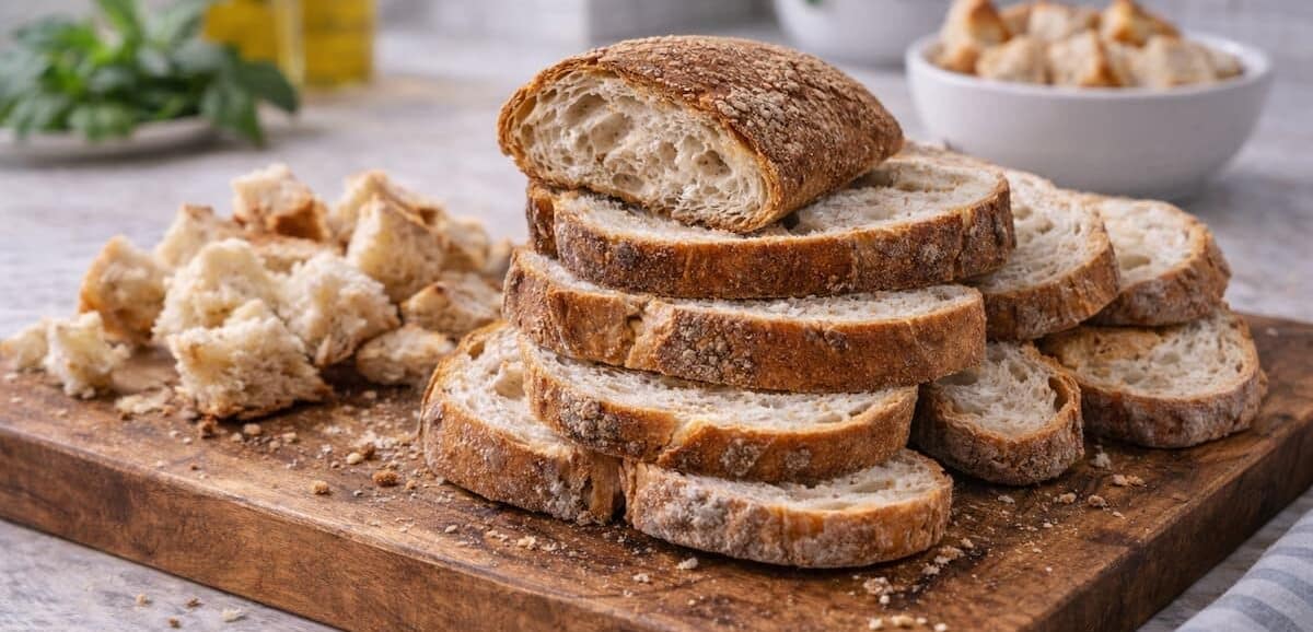 Il pane raffermo non va buttato: può diventare un ingrediente prezioso. Scopri 5 idee intelligenti e semplici per riutilizzarlo in cucina.