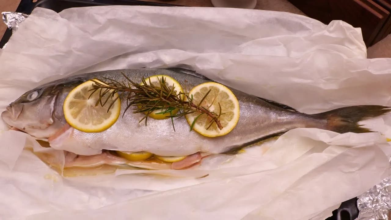 Ricciola al limone al cartoccio (ricetta semplice e veloce)