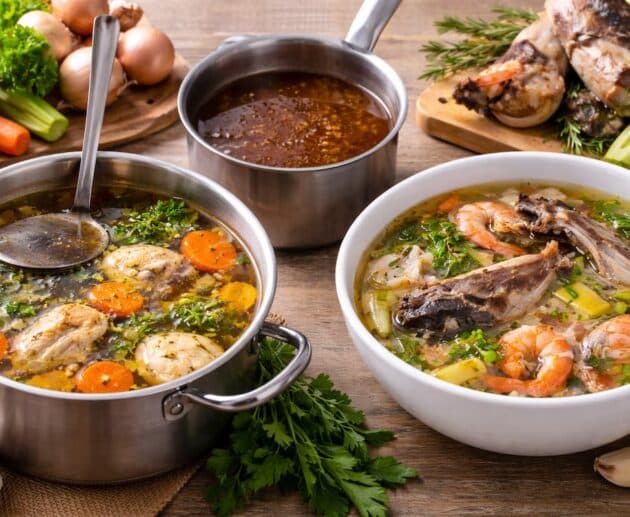 Qual è la differenza tra brodo, fondo e fumetto? Scopri cosa cambia per ingredienti, preparazione e utilizzo in cucina.