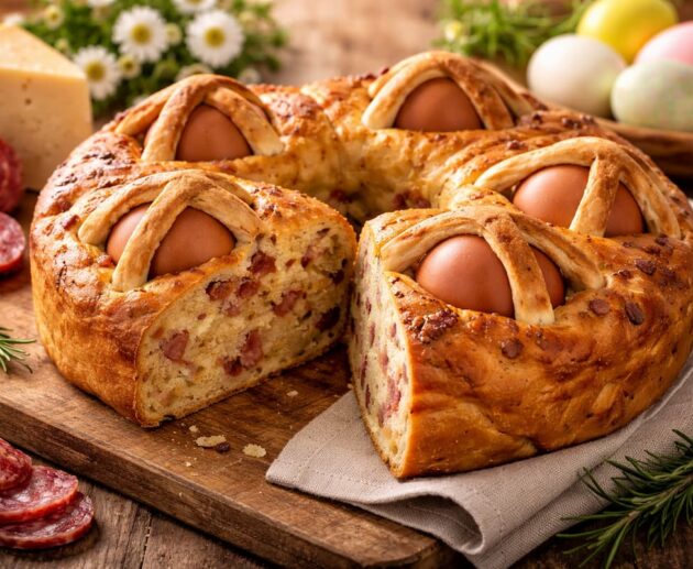 Il casatiello non è solo un rustico pasquale: è un simbolo antico fatto di uova, croce e tradizione. Scopri il suo vero significato.